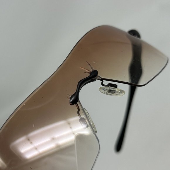Oakley Dartboard Sunglasses Frame Only Rimless Shield Matte Black Scratched Lens main image 8
